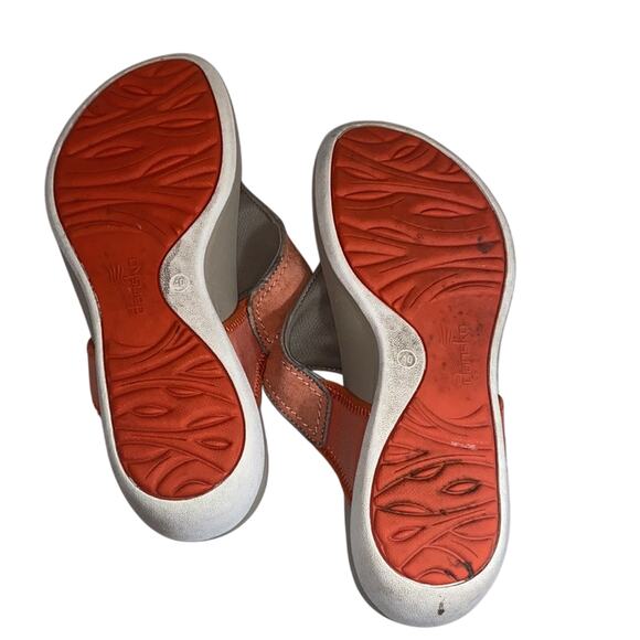 Dansko Orange Leather Thong Sandals Size 40 / 10 - Picture 9 of 11